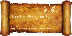 Himmler Gyöngyi névjegykártya